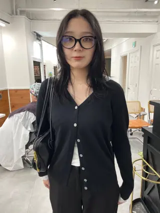 ミディアム カラー レイヤー／似合わせ TAKUYAのヘアスタイル