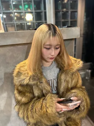 ミディアム 🌷ブリーチ縮毛矯正 /mina🌷のヘアスタイル