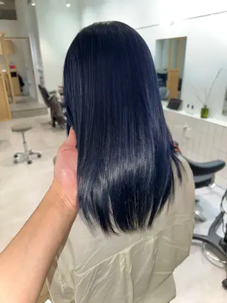セミロング カラー アイジマヒロ vagueのヘアスタイル