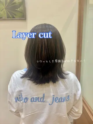 セミロング カラー パーマ ヘアアレンジ socie aveda所属・Moe🫧 ショート🩶のヘアスタイル
