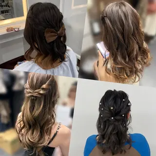 ヘアアレンジ R/🤎 パーマ&ブリーチ🔥のヘアスタイル