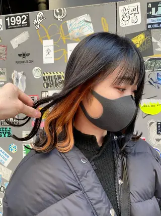 ミディアム カラー 艶髪サラサラカラー 🌈前原健吾のヘアスタイル