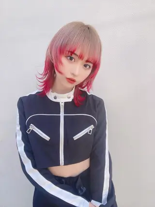 ショート カラー ハイトーン/ウルフ /小澤凌祐🦕のヘアスタイル