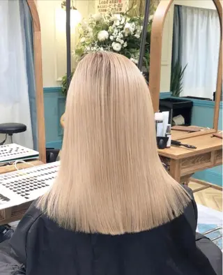 ミディアム salowin 原宿 aroa所属・韓国／ハッシュカット ／透明感カラー／金野のヘアスタイル