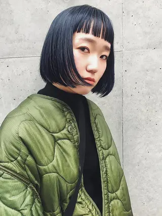 ショート カラー レイヤーカット／ パーマ/鎌田実奈歩のヘアスタイル