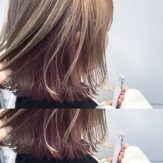 ミディアム カラー 嶋佐 昌大 シマサマオのヘアスタイル