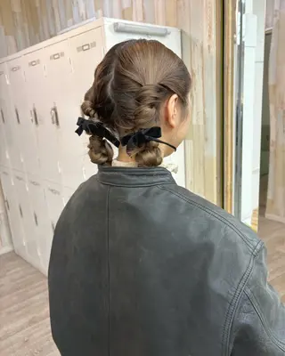 ロング ヘアアレンジ 広島/わかな/ヘア セット/オリーブのヘアスタイル