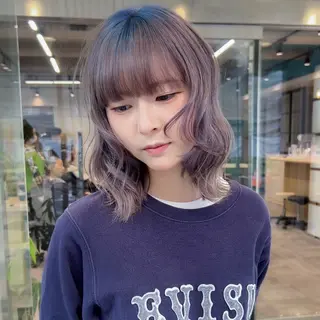 ミディアム カラー デザインカラー 🥨HAZUKiのヘアスタイル