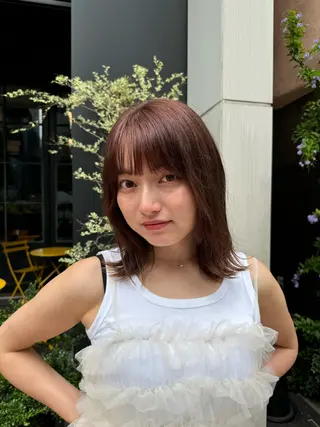 ミディアム AITOKYO Ｓ渋谷所属・渋谷/透明感カラー/ 歩夢のヘアスタイル