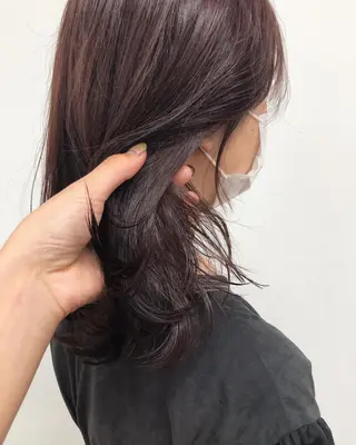 ミディアム カラー ヘアアレンジ 酸性縮毛矯正🧴韓国 レイヤー/髪質改善のヘアスタイル