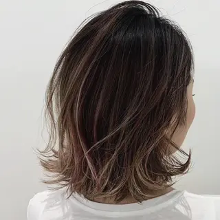 ミディアム カラー ヘアアレンジ 指名支持率NO.1 スタイリストのヘアスタイル