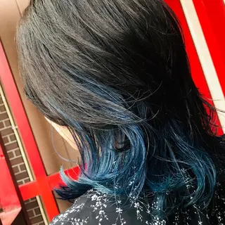 ミディアム カラー ママ美容師 *ヒマワリのヘアスタイル