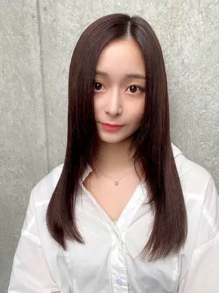 ロング ハギワラ ミナコのヘアスタイル