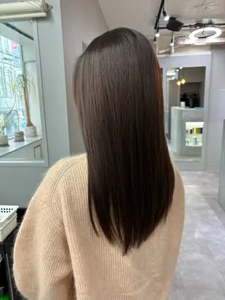 セミロング カラー きよはらちさき🍑 柔らかカラー🌱🫧のヘアスタイル