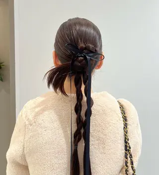 ロング ヘアアレンジ りな/ボブ /ダブルカラーのヘアスタイル