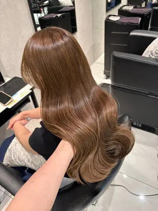 ロング ヘアアレンジ 🎀ིྀ暖色カラー/ 髪質改善/みどりのヘアスタイル