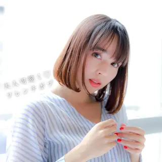 ショート カラー 顔周りレイヤー/ボブ 銀座✨中野まさひろのヘアスタイル