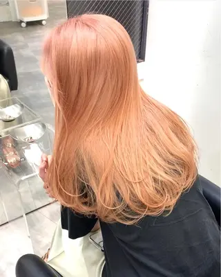 ロング カラー 大阪ヘアカラー ブリーチmarinaのヘアスタイル