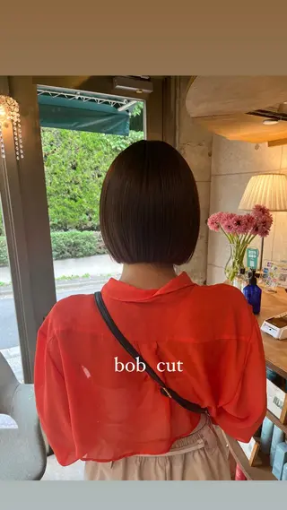 ショート カラー 🌱ぱっつとボブカ ット🌱/Ryotaのヘアスタイル
