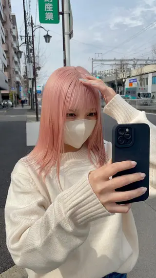 ミディアム カラー MONIQA所属・🐲RYUKI メンズブリーチのヘアスタイル