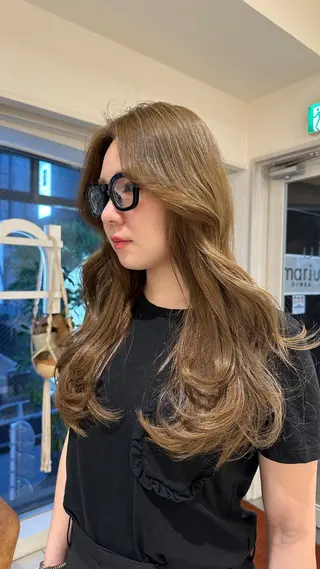 ロング 🤎ハイライト/ 艶カラー/銀座🤎のヘアスタイル