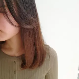 ミディアム ヘアアレンジ カラー パーマ かわい ゆうな 髪質改善/縮毛矯正のヘアスタイル