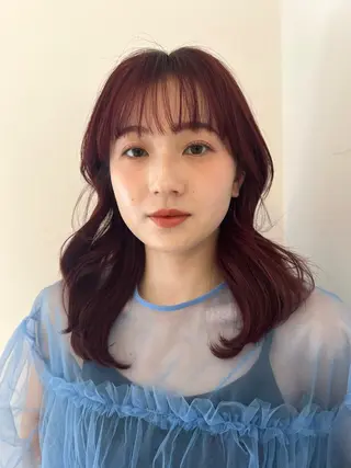 セミロング 韓国ヘア 🎀華澄のヘアスタイル