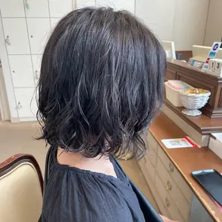 ショート パーマ 🍪ヨシイハルネ🍪 ラベンダーカラーのヘアスタイル