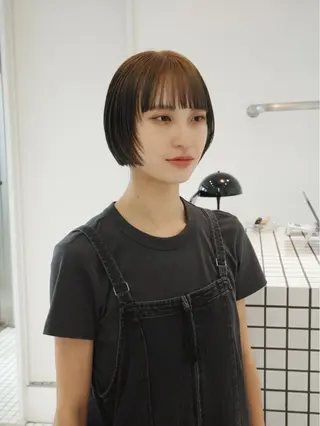ショート カラー 🌱ぱつっと/ボブ 🌱のヘアスタイル