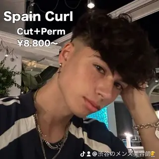 ショート パーマ メンズ 渋谷駅から徒歩1分 BLUCKメンズヘアのヘアスタイル