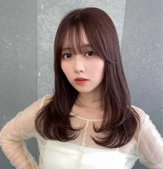 セミロング カラー 🎀リオ🎀 /暖色カラーのヘアスタイル