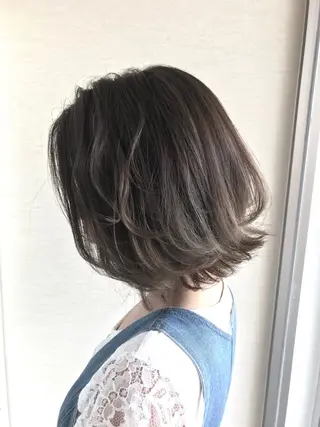 ミディアム カラー エイジングケア特化 美容師✂️山崎竜二のヘアスタイル