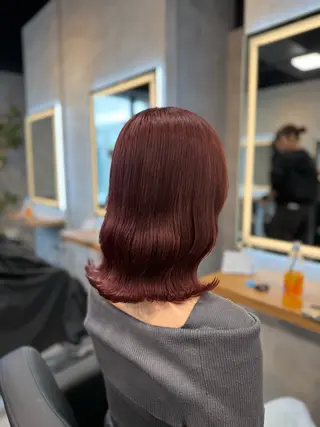 ロング カラー ヘアアレンジ レイヤーカット×透明 感カラーHAYATOのヘアスタイル