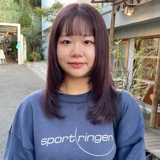 ロング カラー 🍊暖色×顔周り 🍊cocoroのヘアスタイル