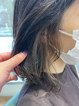 カラー ボブ/インナーカラー ショート/佐野祥子のヘアスタイル