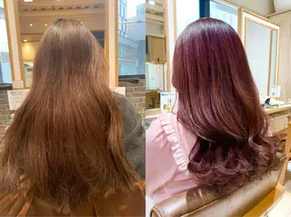 セミロング カラー まろやかベージュ／ 大上なおみのヘアスタイル