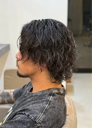 ショート パーマ メンズ men's  by  cocoterrace所属・込山 来実 | メンズのヘアスタイル