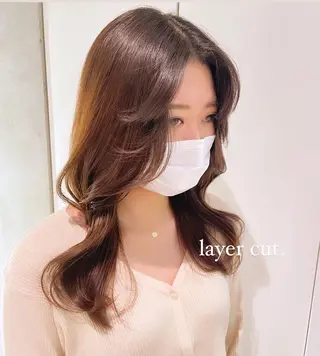 ロング 銀座／レイヤーカット 🤍内野すみれのヘアスタイル