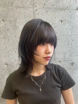 ミディアム 💎ハイトーン×韓国 style💜あかねのヘアスタイル