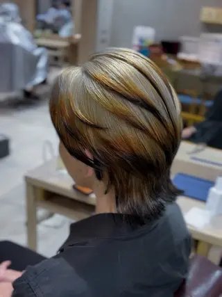 ミディアム カラー hair & make TOYBOX所属・ルーツカラー/ レイヤーカット/井川のヘアスタイル