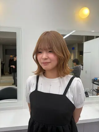 カラー beige🤎ダブル カラー/レイヤー🧸のヘアスタイル