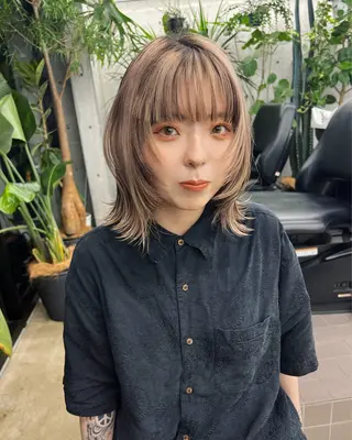 ミディアム ハッシュカット カシマハヤトのヘアスタイル