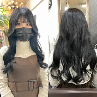 ミディアム プルエクステ界隈 ハイトーン/カツオ✨のヘアスタイル