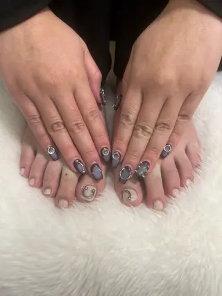 ネイル KOKOA💟キラキ ラネイル✨難波すぐのネイルデザイン