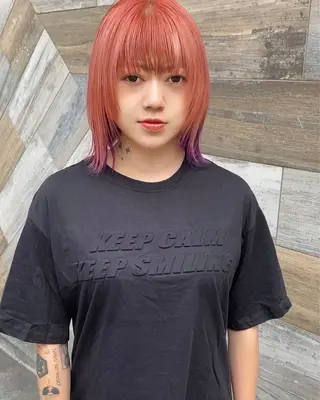 ミディアム カラー ✨原宿ハイトーン ブリーチ職人菊池のヘアスタイル