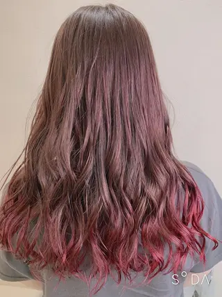 ロング カラー 店長ハイトーンカラー 柞山史奈のヘアスタイル