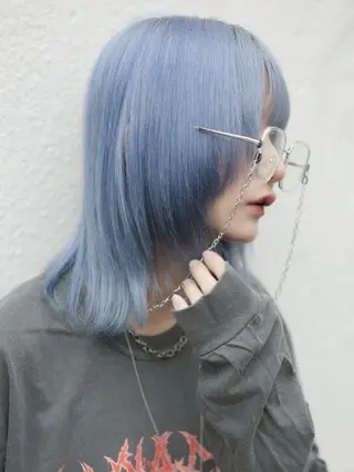 セミロング カラー メンズハイトーン 北斗💍レイヤーのヘアスタイル