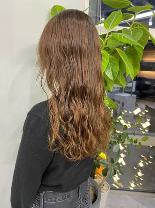 ロング カラー パーマ ヘアアレンジ レイヤー/メンズ🥑 マエダアズミ🥑のヘアスタイル