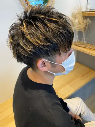 カラー メンズ 🌼ハイライト透明感 🌼maiのヘアスタイル