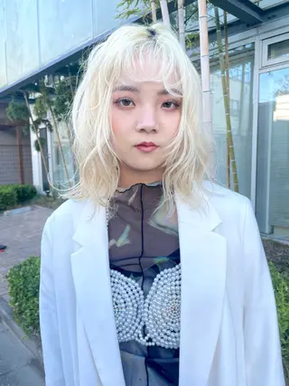 セミロング カラー パーマ 🍒KIKUCHI KANAE🍒のヘアスタイル